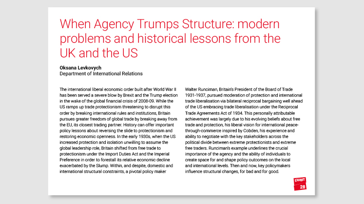 When Agency Trumps Structure: modern problems and historical lessons from the UK and the US