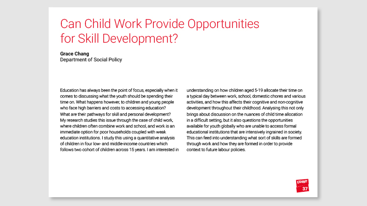 Can Child Work Provide Opportunities for Skill Development?