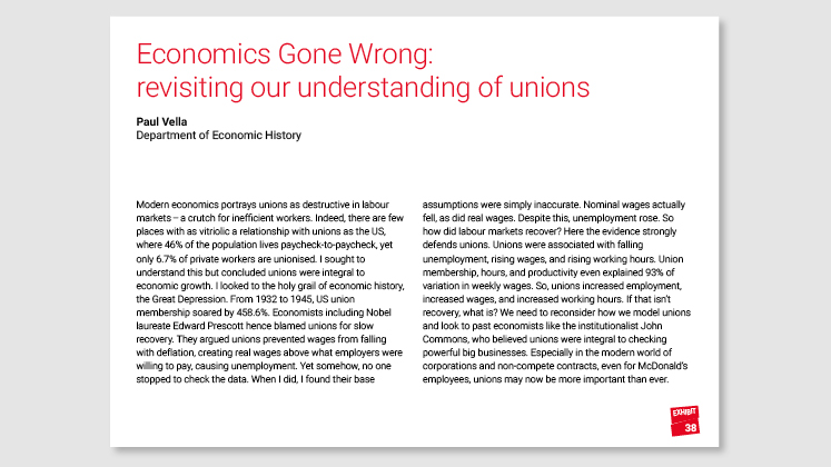Economics Gone Wrong: revisiting our understanding of unions