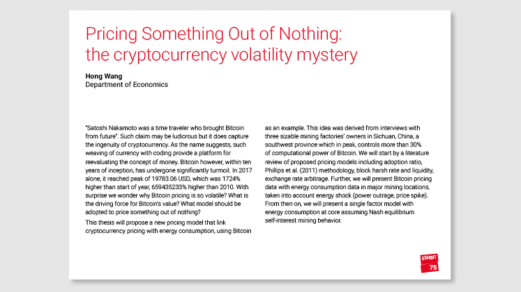 Pricing Something Out of Nothing: the cryptocurrency volatility mystery
