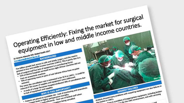 Operating Efficiently: Fixing the Market for Surgical Equipment in Low and Middle Income Countries