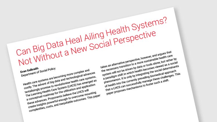 Can Big Data Heal Ailing Health Systems? Not Without a New Social Perspective