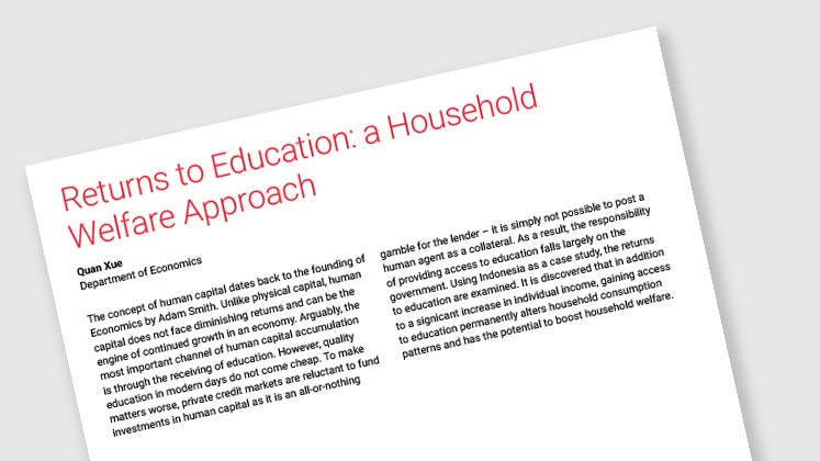Returns to Education: a Household Welfare Approach
