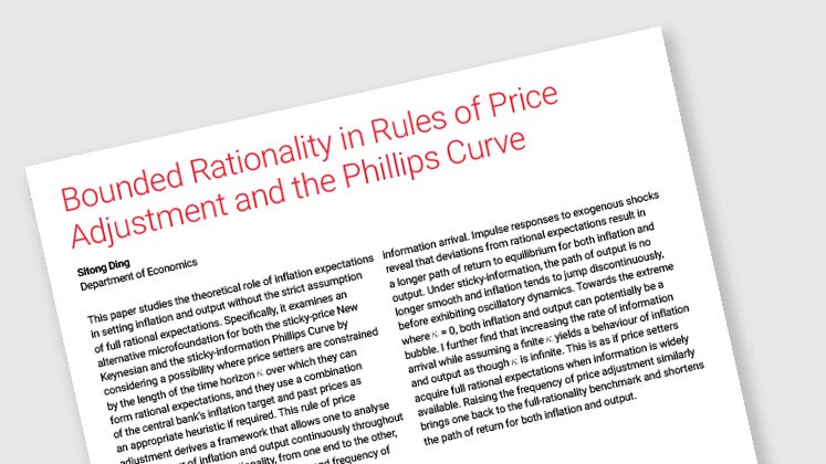 Bounded Rationality in Rules of Price Adjustment and the Phillips Curve