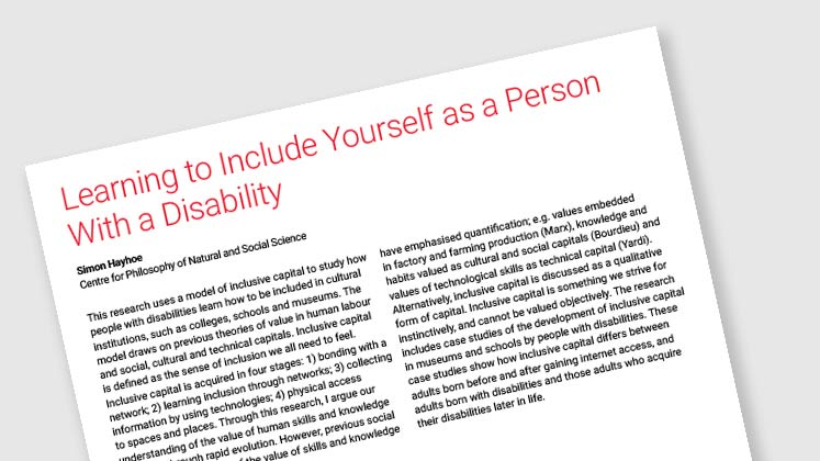 Learning To Include Yourself As A Person With A Disability