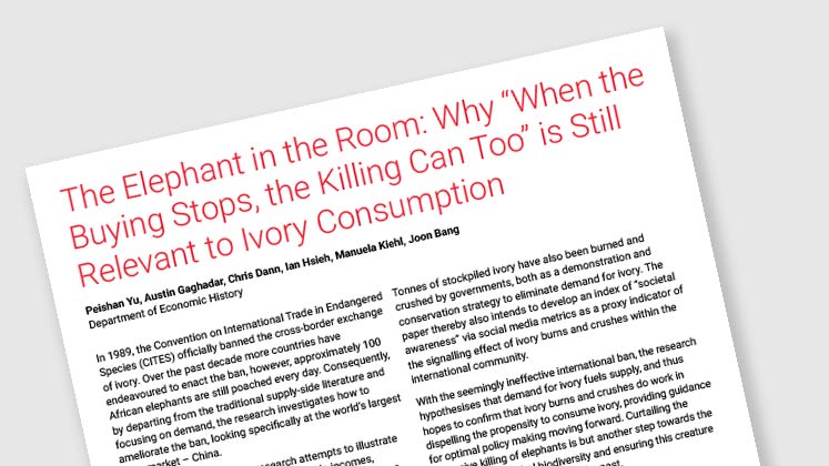 The Elephant in the Room: Why "When The Buying Stops, The Killing Can Too" Is Still Relevant To Ivory Consumption