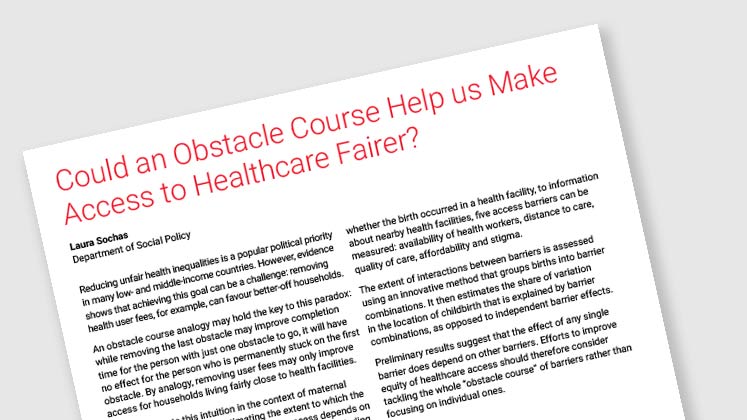 Could an Obstacle Course Help Us Make Access to Healthcare Fairer?