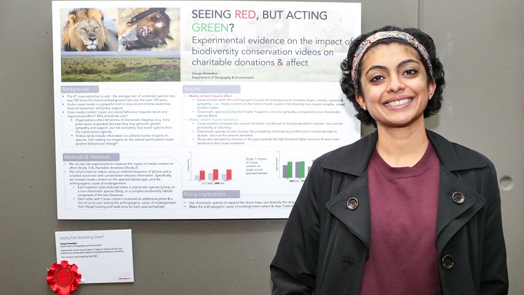 Ganga Shreedhar, winner of the Poster Prize, research competition 2018