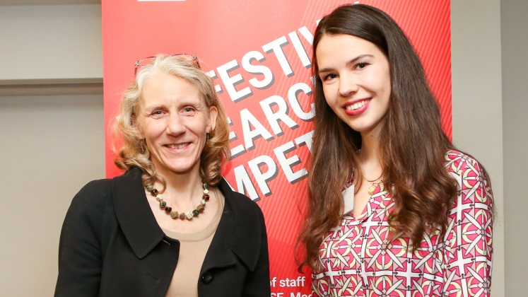 Julia Black and Aurelia Streit, winner of the Research Abstract Prize and LSE LIFE Prize, research competition 2018