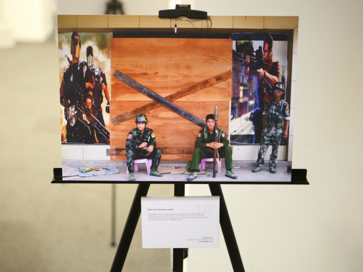 A photograph of two army men sitting down | LSE festival research competition