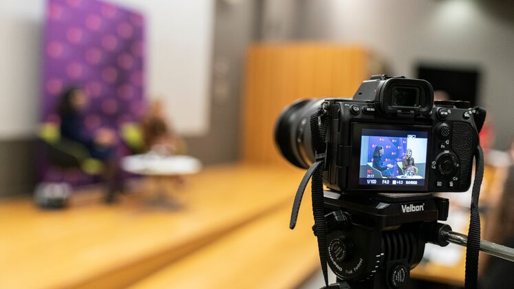 Filming at an LSE event