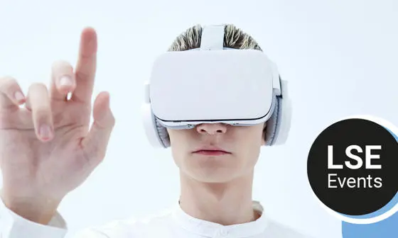 A person using a Virtual Reality headset