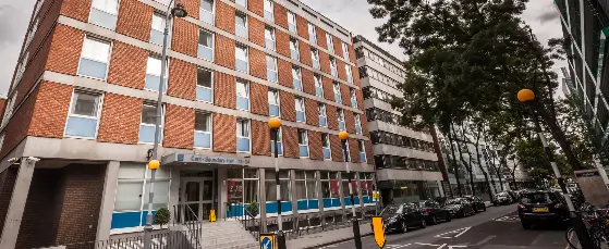 An external view of Carr-Saunders Hall accommodation building