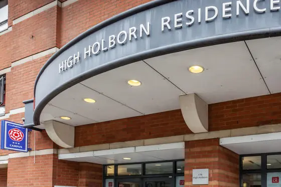 An exterior view of the High Holborn Residence accommodation building at LSE