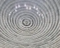 Silver-patterned ceiling inside the Thai parliament