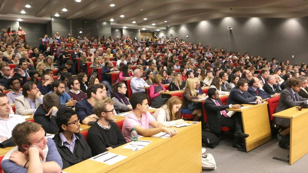Audience at an event in the Sheikh Zayed Theatre.