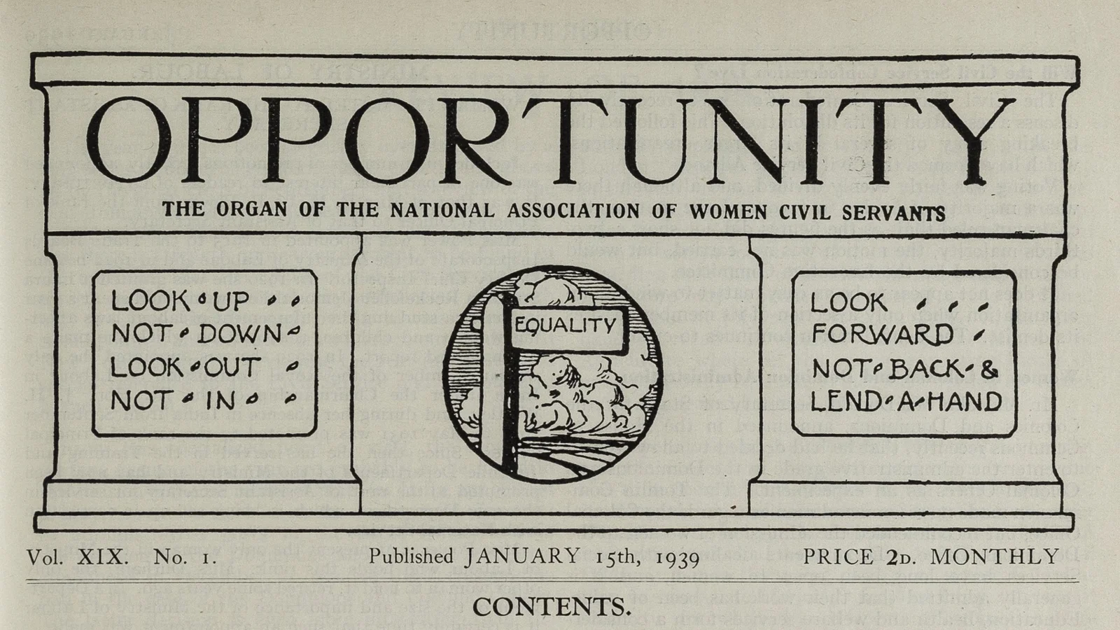 The front cover of Opportunity journal Vo. 19. 1939