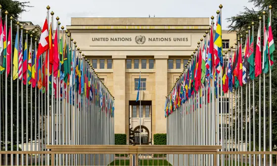 United Nations Geneva flags