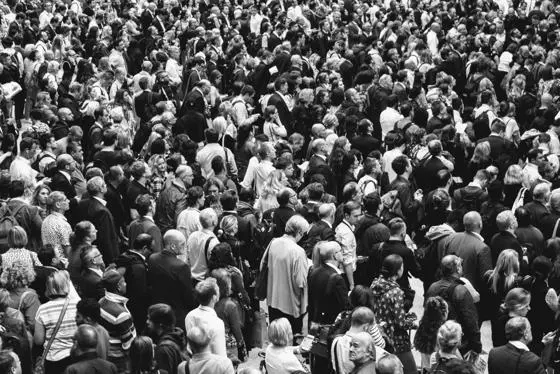 A large crowd