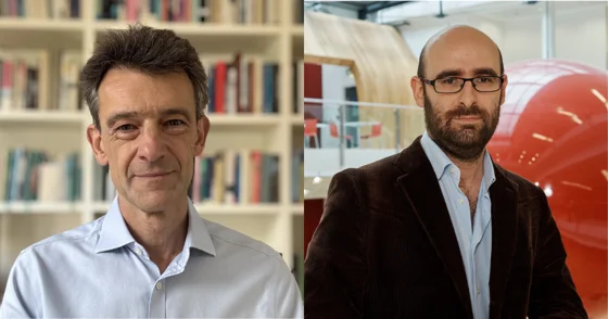 Professors Francesco Caselli (L) and Rocco Macchiavello (R