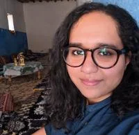 a selfie of Dr Poorvi Kumar Iyer on her fieldwork