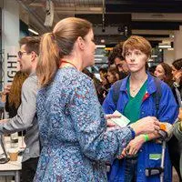 students at a careers fair