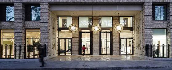An exterior view of The Garden Halls accommodation building at LSE