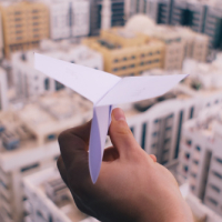 a paper plane