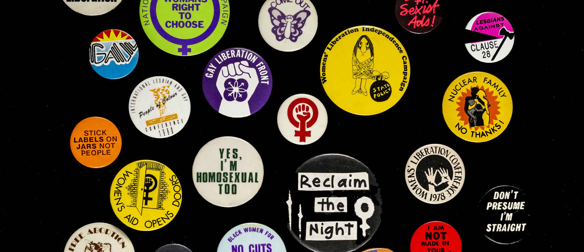 A variety of campaigning badges.