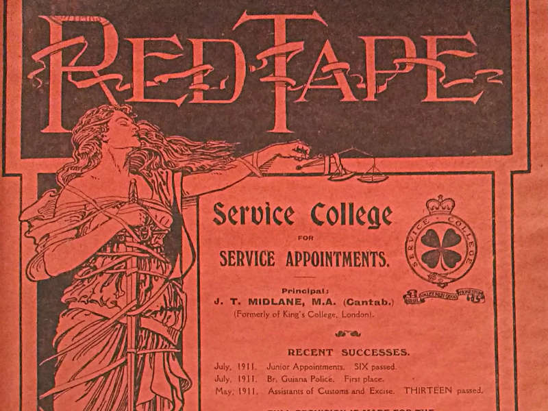 Red Tape, The Civil Service Magazine, 1911 800x600