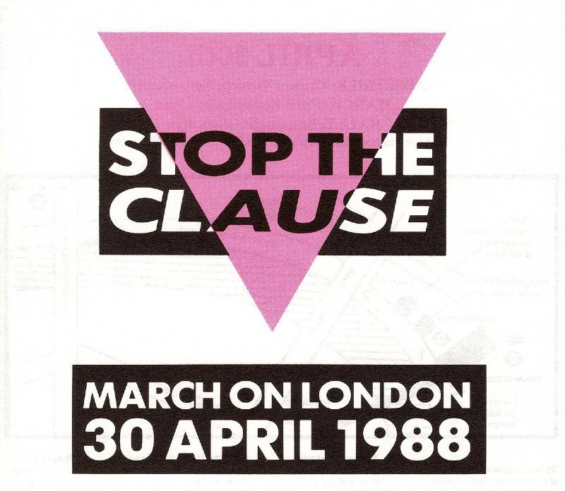 A Stop the Clause leaflet showing their logo and the details of a protest