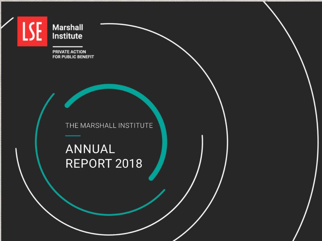 Cover of Annual Report, black background with green swirl