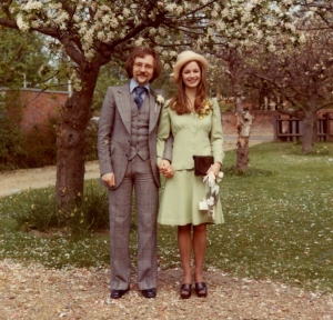 John and Jennifer on their wedding day