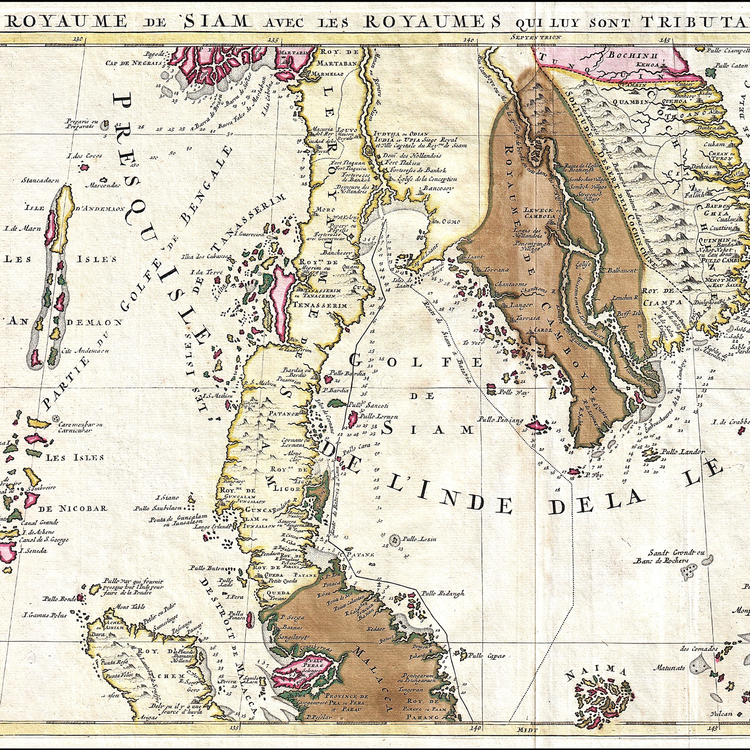 a small map of Southeast Asia from 1710