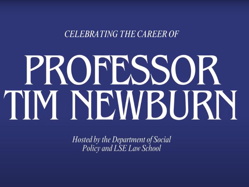 Celebrating the career of Professor Tim Newburn
