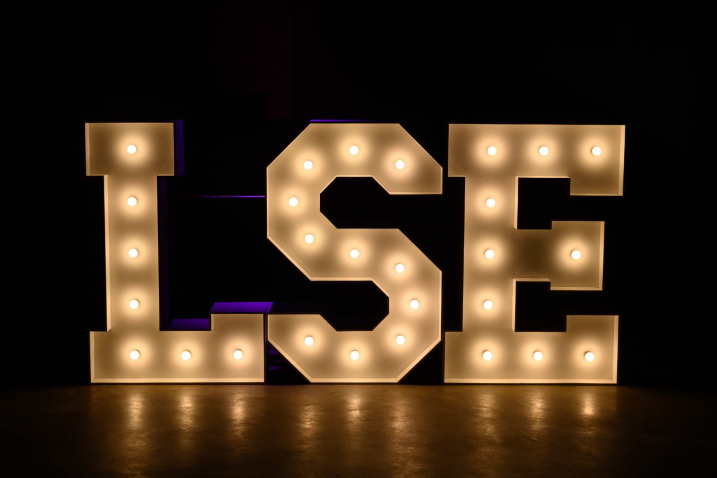 LSE initials lit up.