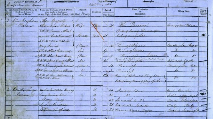 Census-1851-Queen-Victoria