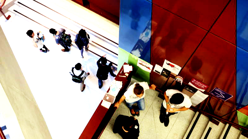 aerial view of student centre