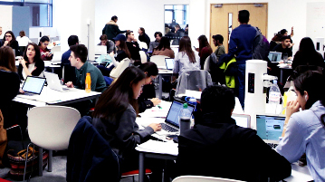 students in LSE LIFE centre