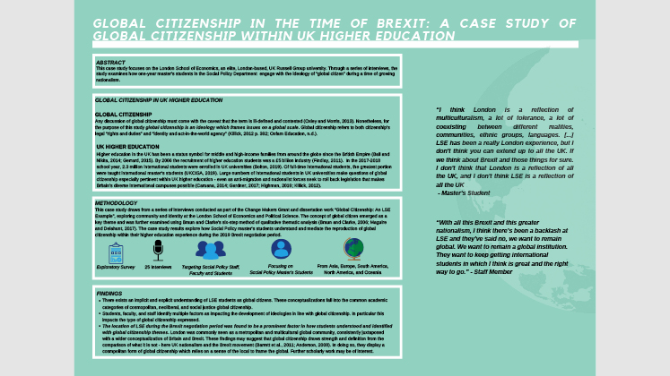Global Citizenship in the Time of Brexit: a case study of global citizenship within UK higher education