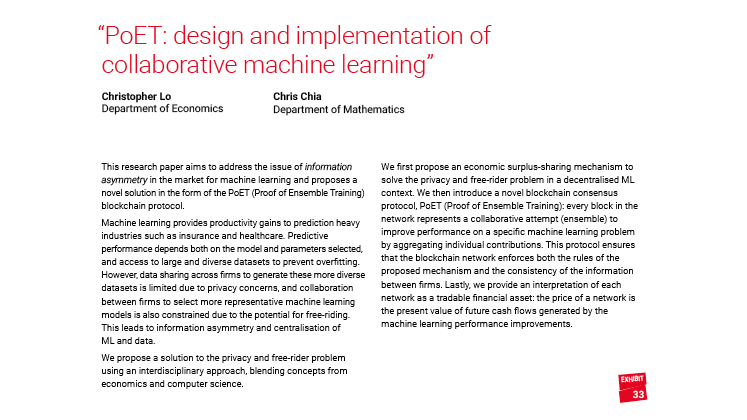 PoET: design and implementation of collaborative machine learning
