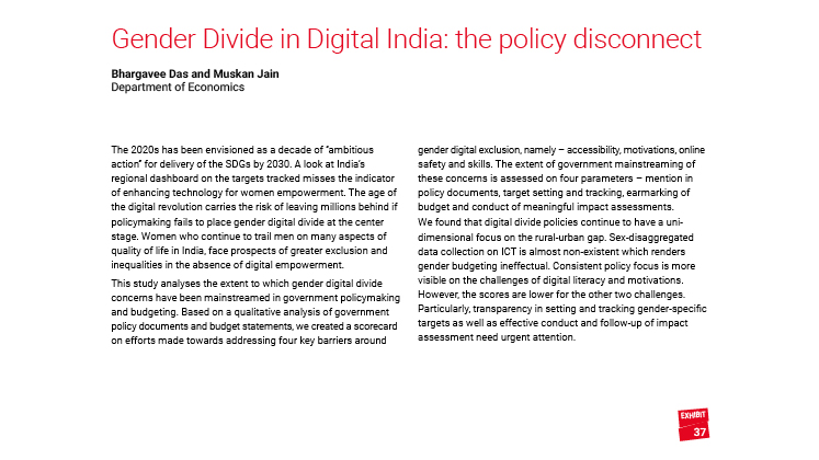 Gender Divide in Digital India: the policy disconnect