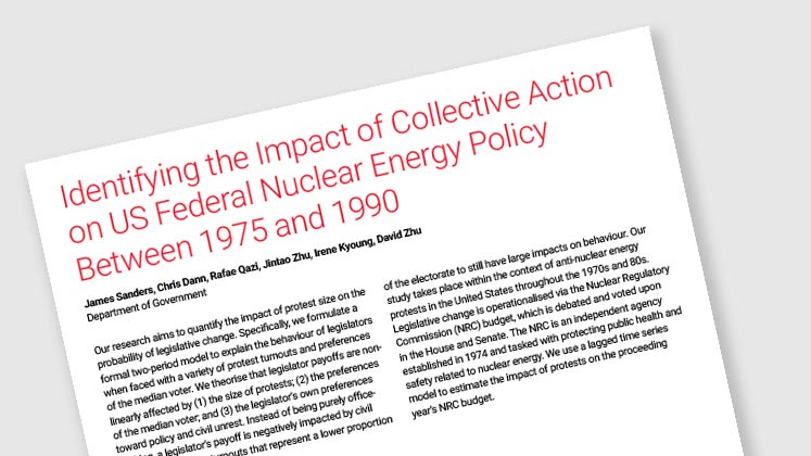 Identifying the Impact of Collective Action on US Federal Nuclear Energy Policy Between 1975 and 1990