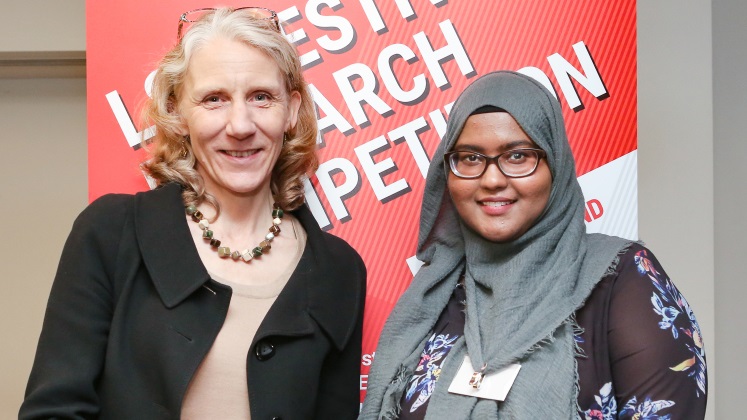 Julia Black and Farhia Abukar, winner of the Photograph Prize, research competition 2018