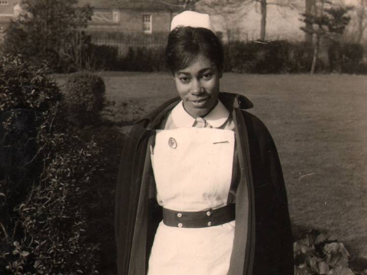 Dawn Hill in her nursing uniform during the 1960s