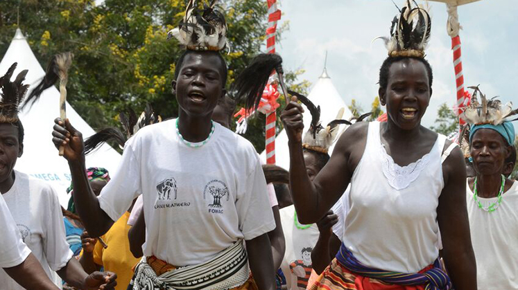 Dancers during International Day of the Disappeared celebrations