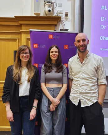 group photo of Ali Boyle, Vanessa Seifert, and Alexander Franklin