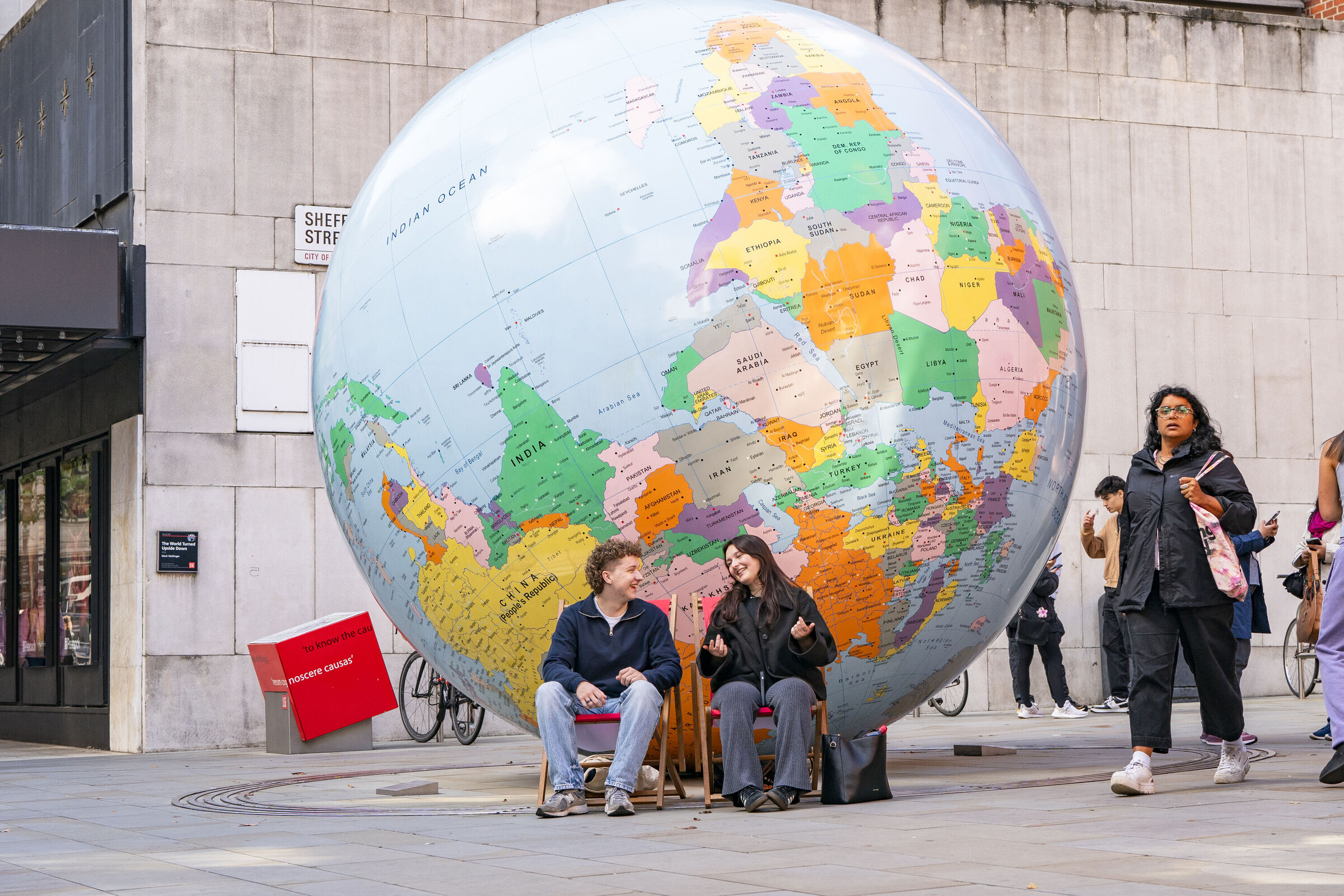 The globe on the LSE campus
