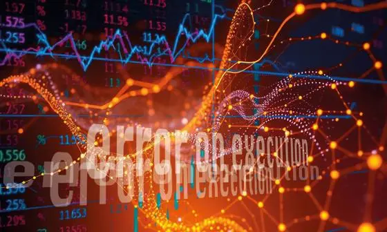 Graphic with stock market numbers and the text "error on execution"