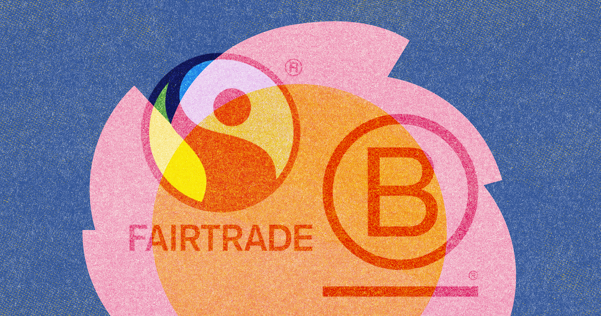 B corp and fairtrade logo